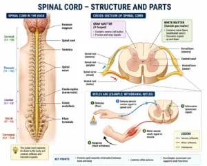 Powerful Function of the Spinal Cord: 7 Essential Roles in the Central Nervous System (2026) Spinal cord parts