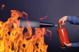 Carbon dioxide gas in extinguishing fires