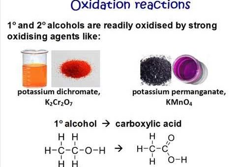 Chemicals properties of alcohols