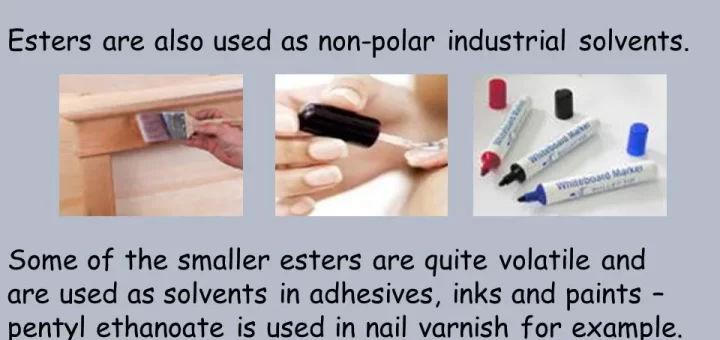 Uses of esters