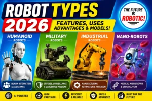 Ultimate Robots Types 2026 Guide: Powerful Humanoid, Military, Industrial & Nano Robots Revolution Robots Types