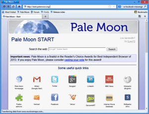 Pale moon browser