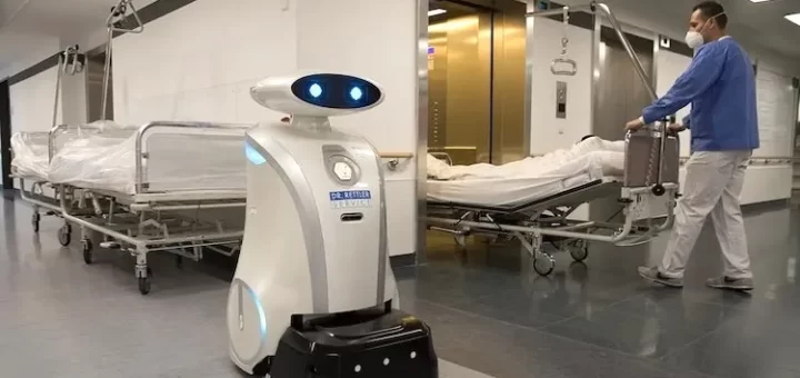 Hospital cleaning robots