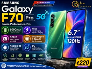 Samsung Galaxy F70 Pro 5G: Powerful 6000mAh, 120Hz AMOLED, 45W Charging & Snapdragon 6 Gen 3 Samsung Galaxy F70 Pro 5G